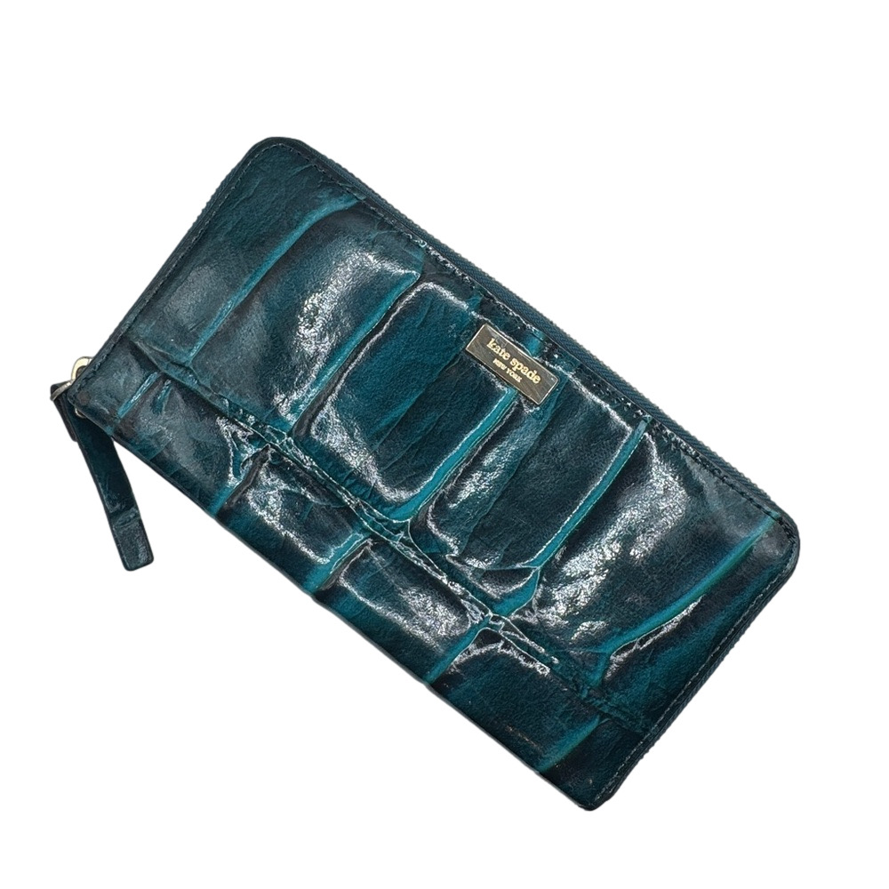 KATE SPADE ♠️ Neda Knightsbridge Dark Teal Zip Around Wallet